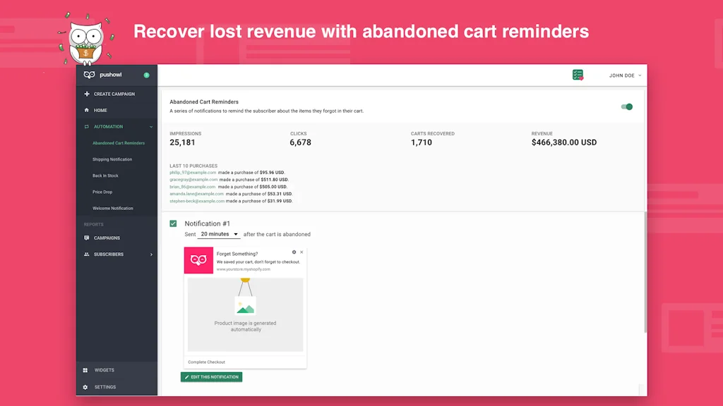 PushOwl screenshot 1 of 2
