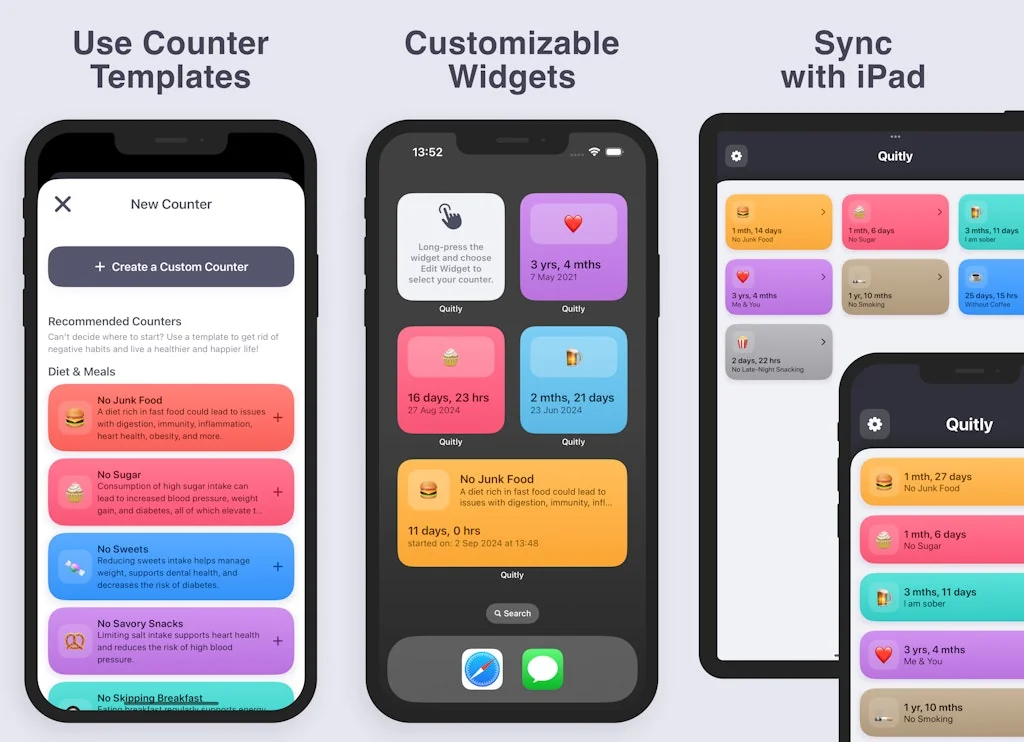 Quitly: Sober Days Counter screenshot 2 of 3
