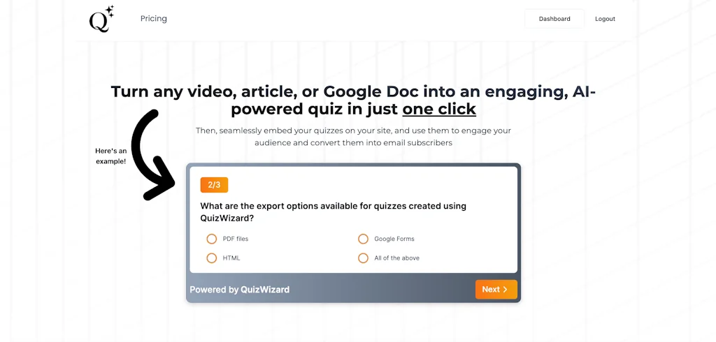 QuizWizard AI screenshot 1 of 3