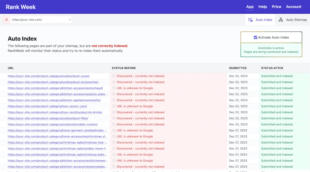 RankWeek.com screenshot 2 of 2