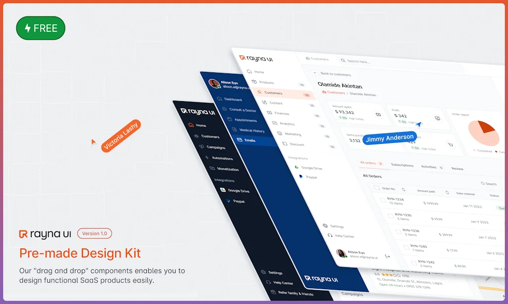 Rayna UI - Free 500+ Components & UI kit screenshot 2 of 4