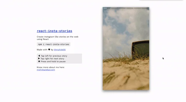 React Insta Stories screenshot 2 of 2