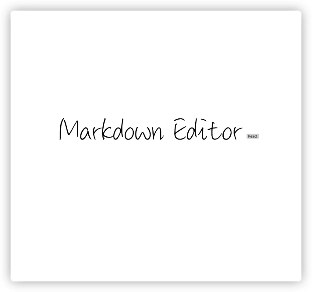 React Markdown Editor logo