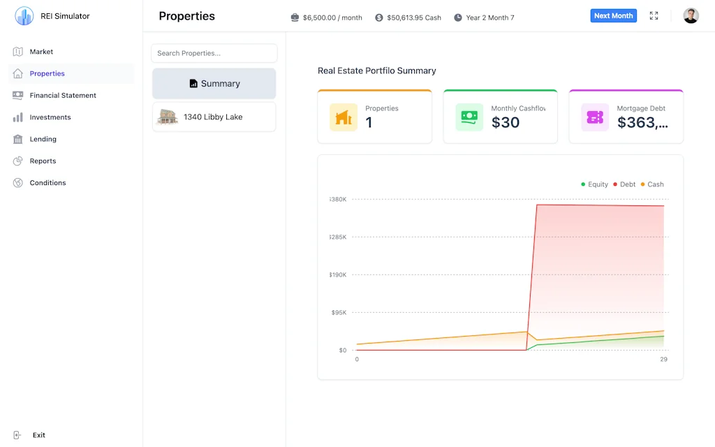 Real Estate Investing Simulator screenshot 5 of 6
