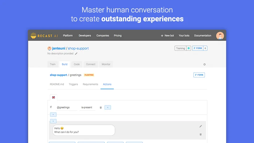 Recast.AI screenshot 5 of 7
