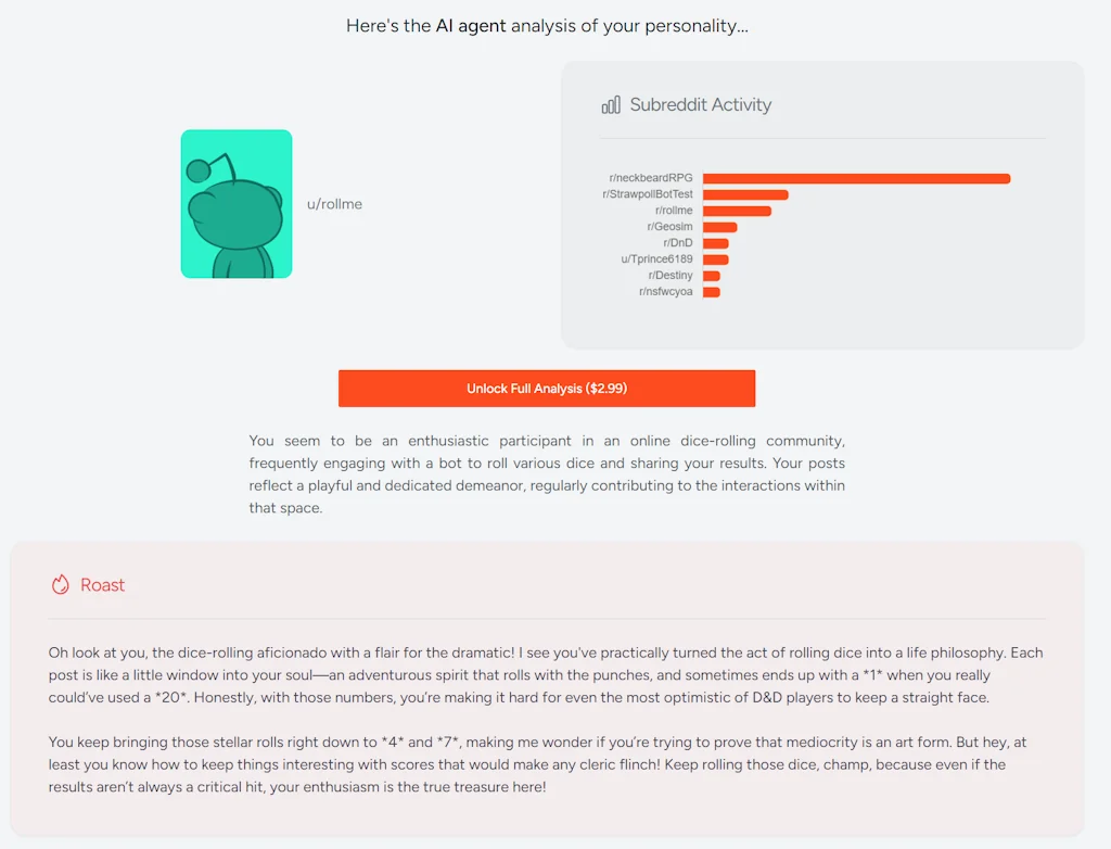 Reddit Roast screenshot 3 of 3