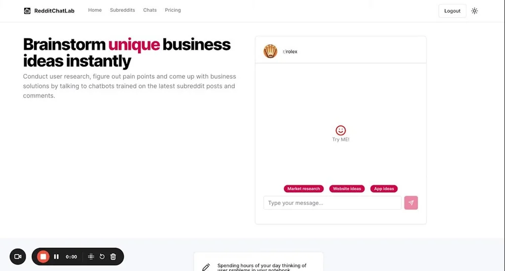 RedditChatLab screenshot 1 of 4