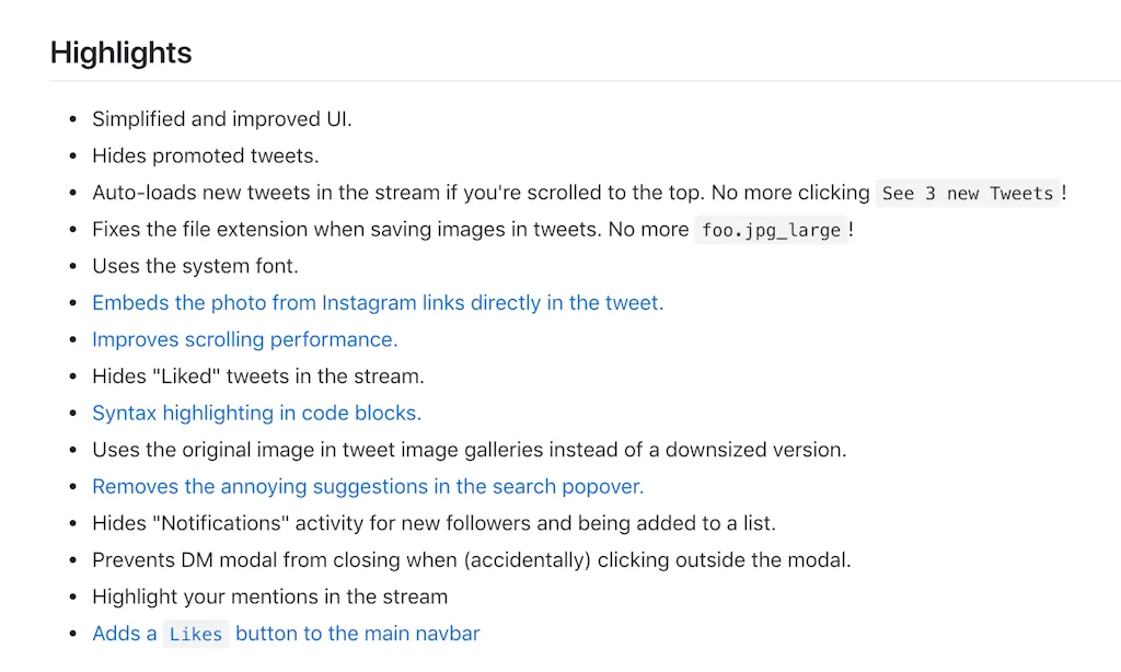 Refined Twitter screenshot 1 of 4