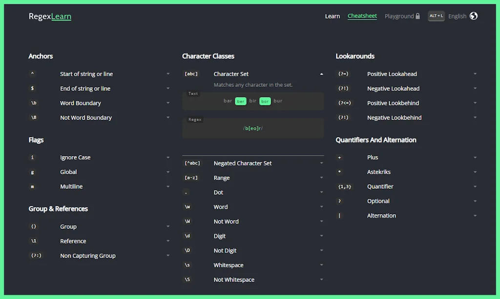 RegexLearn screenshot 7 of 7