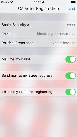 Register to Vote screenshot 6 of 9