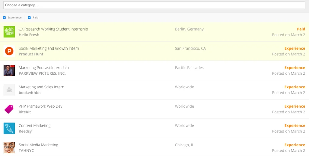 Remote Internships screenshot 1 of 3