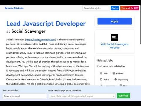 Remote Job Lists screenshot 4 of 4