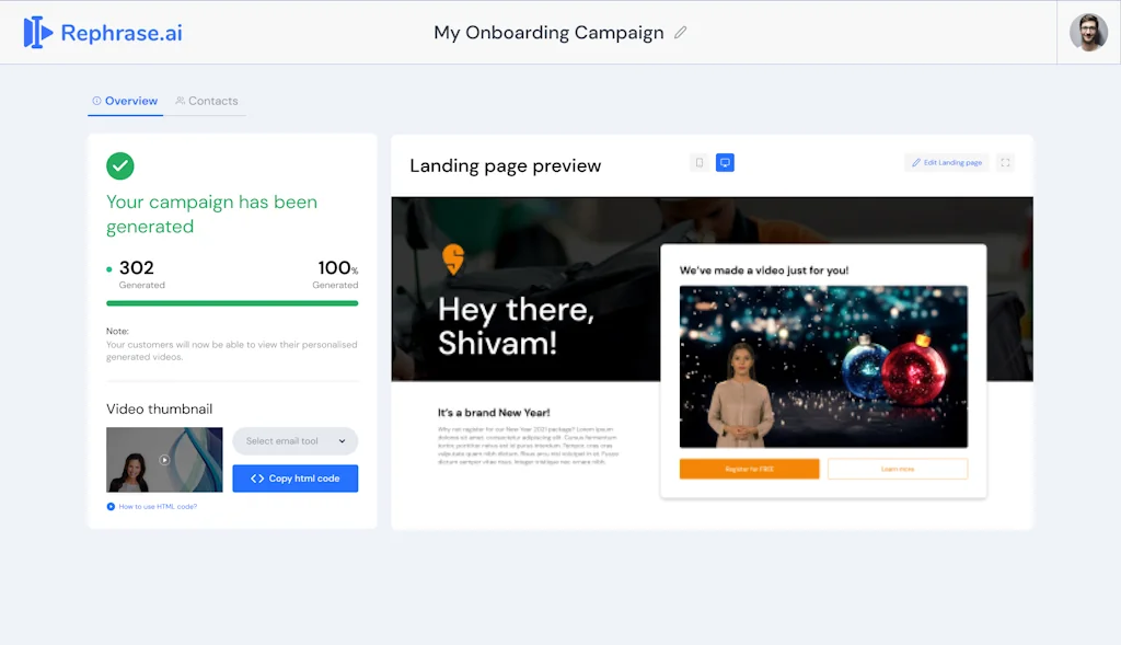 Rephrase.ai screenshot 5 of 8