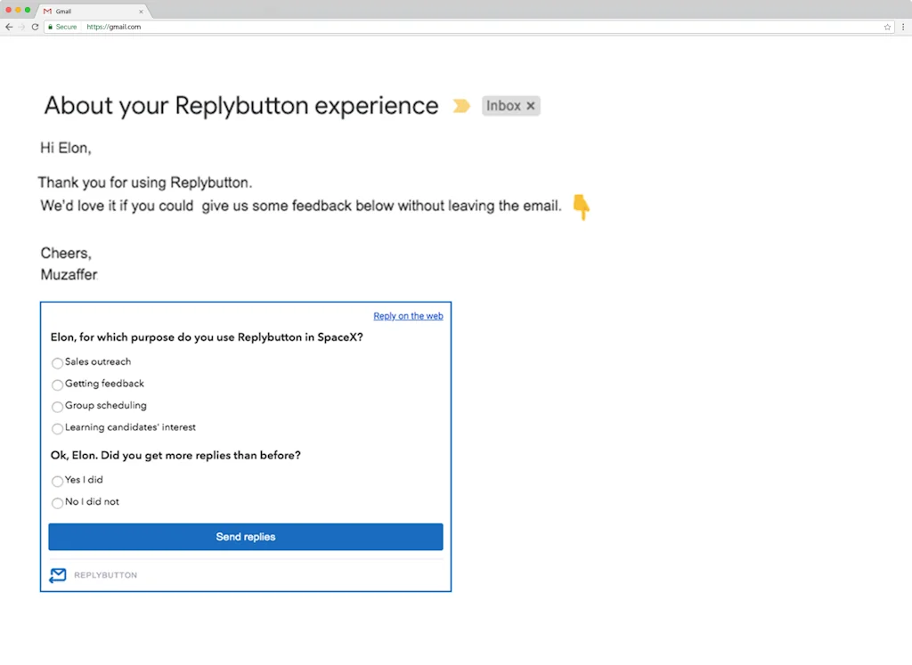Replybutton screenshot 2 of 6