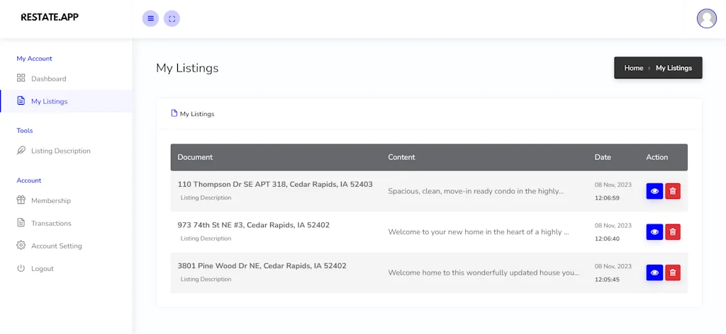 Restate screenshot 2 of 2