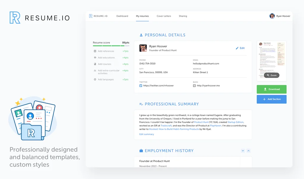 Resume Io screenshot 5 of 7