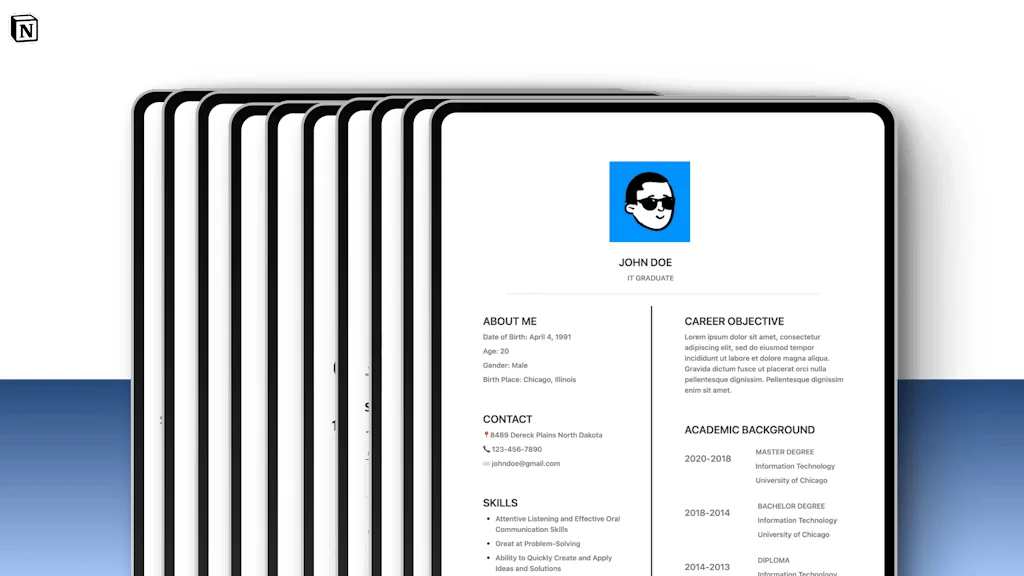Resume Template Bundle screenshot 1 of 3