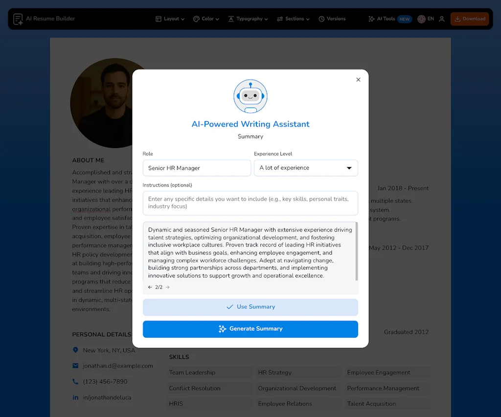 Resume Builder & CV Maker Online screenshot 2 of 3