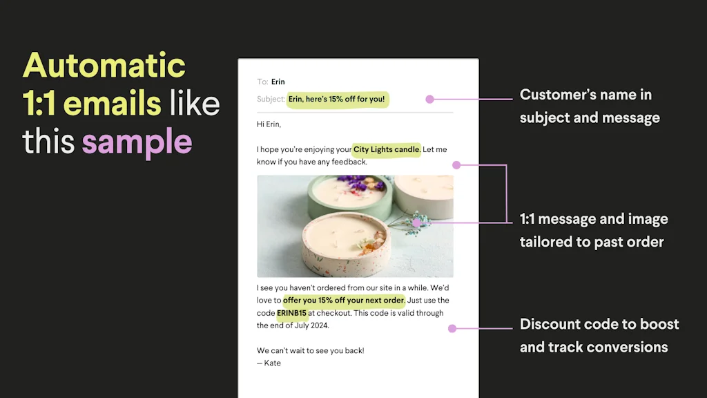Retain AI: Winback emails  screenshot 1 of 3