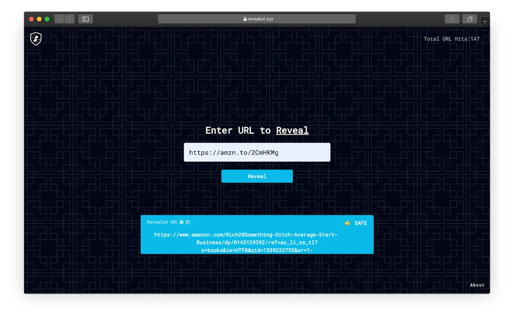 RevealURL screenshot 1 of 3