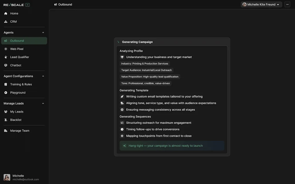 Revscale - Outbound AI Agent screenshot 1 of 3