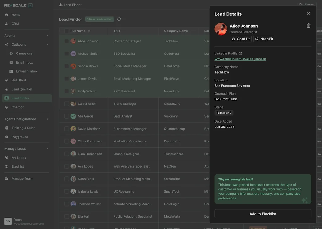 Revscale - Outbound AI Agent screenshot 3 of 3