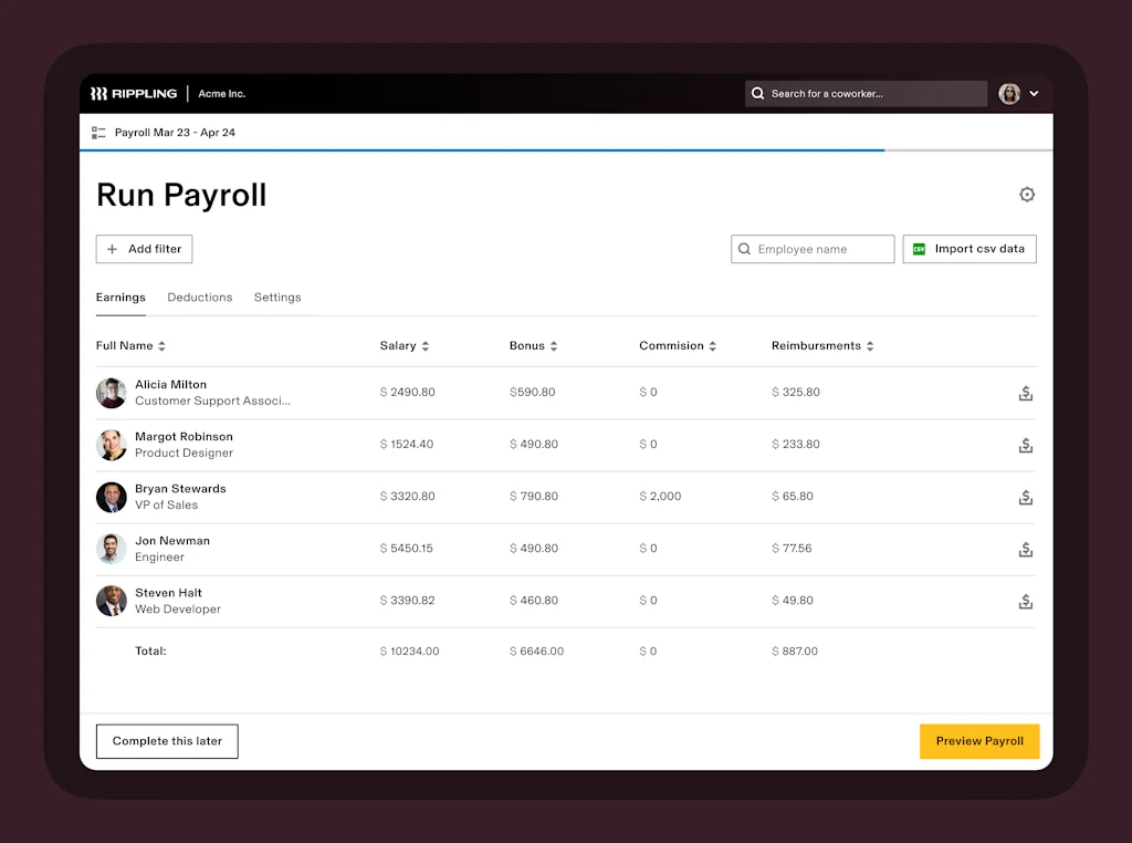 Rippling screenshot 3 of 6
