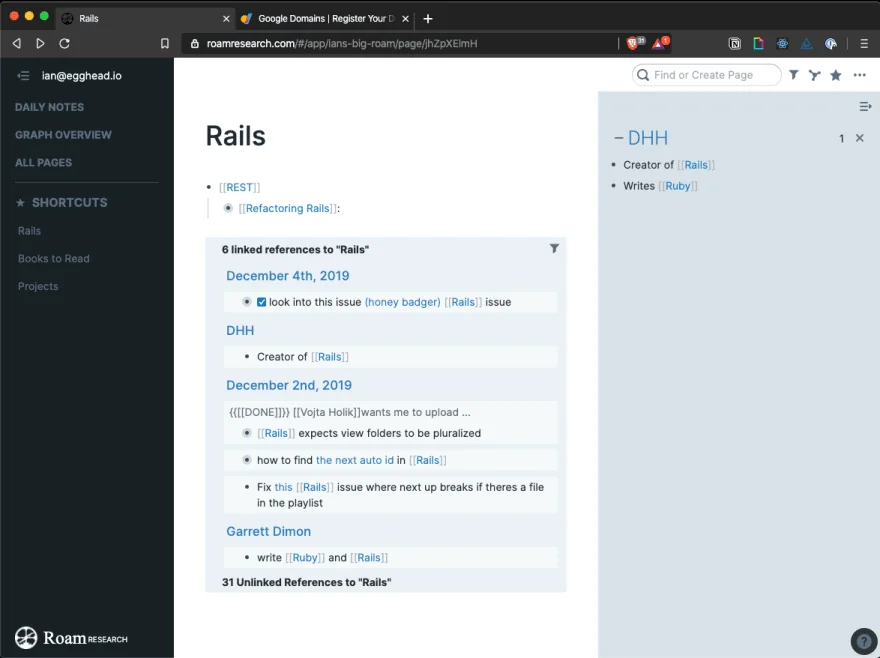 Roam Research screenshot 2 of 2