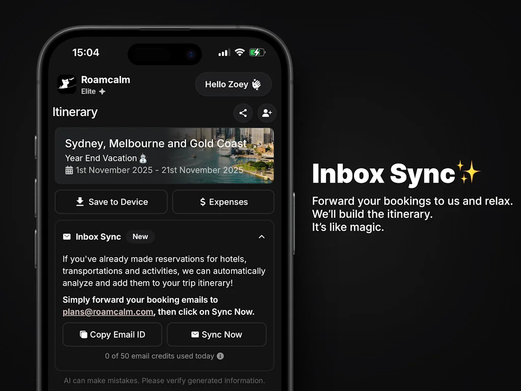 Roamcalm screenshot 2 of 3