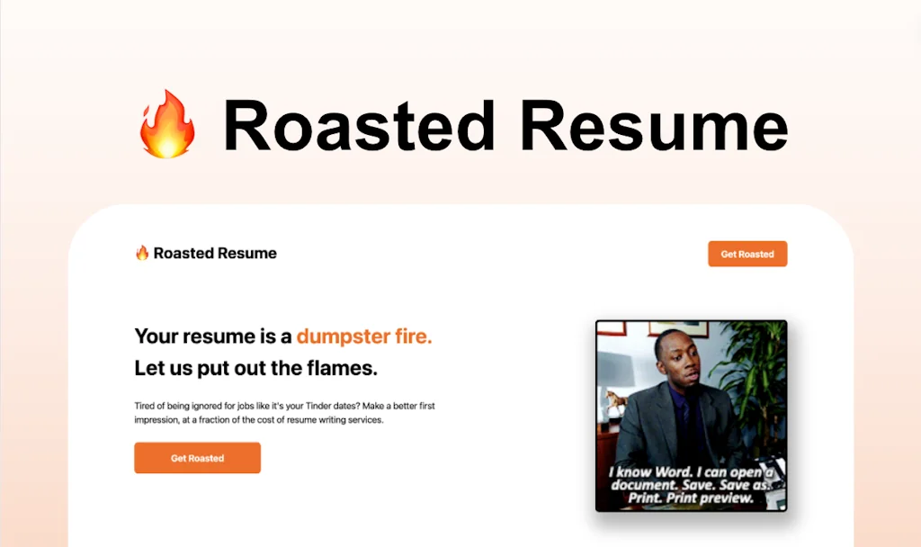 Roasted Resume screenshot 1 of 5