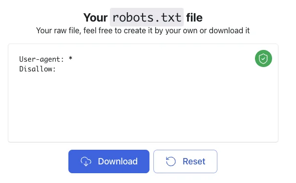 Robots.txt Generator screenshot 2 of 3
