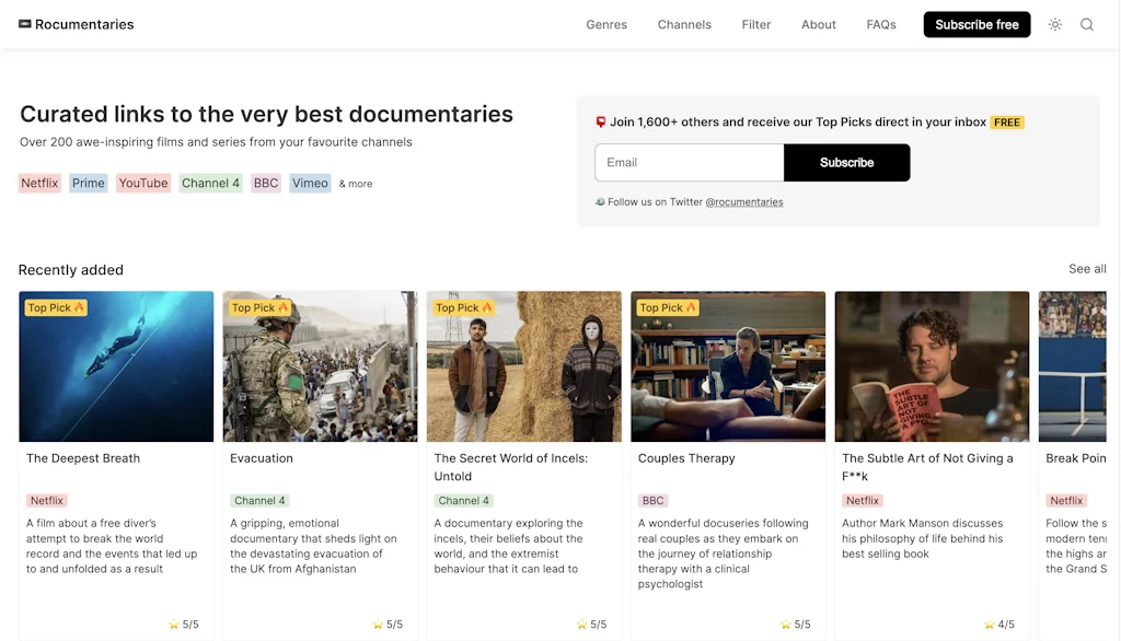 Rocumentaries 📼 screenshot 1 of 1