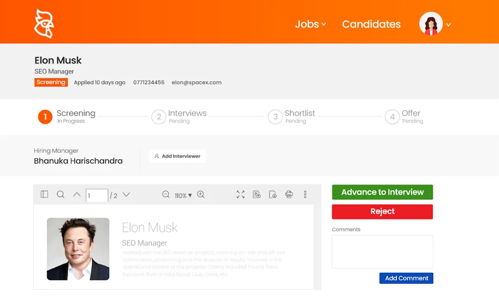 Rooster Recruitment Platform screenshot 3 of 5