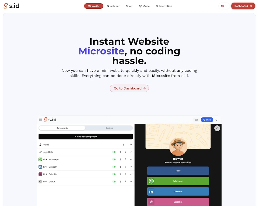 s.id-Turn your bio link into a business screenshot 3 of 3
