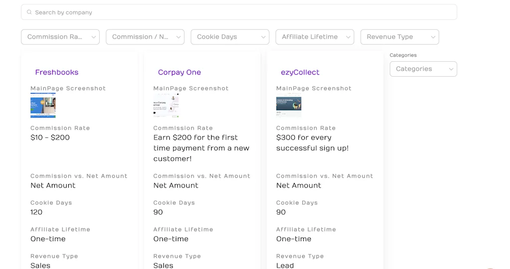 SaaS Affiliate Programs screenshot 2 of 9