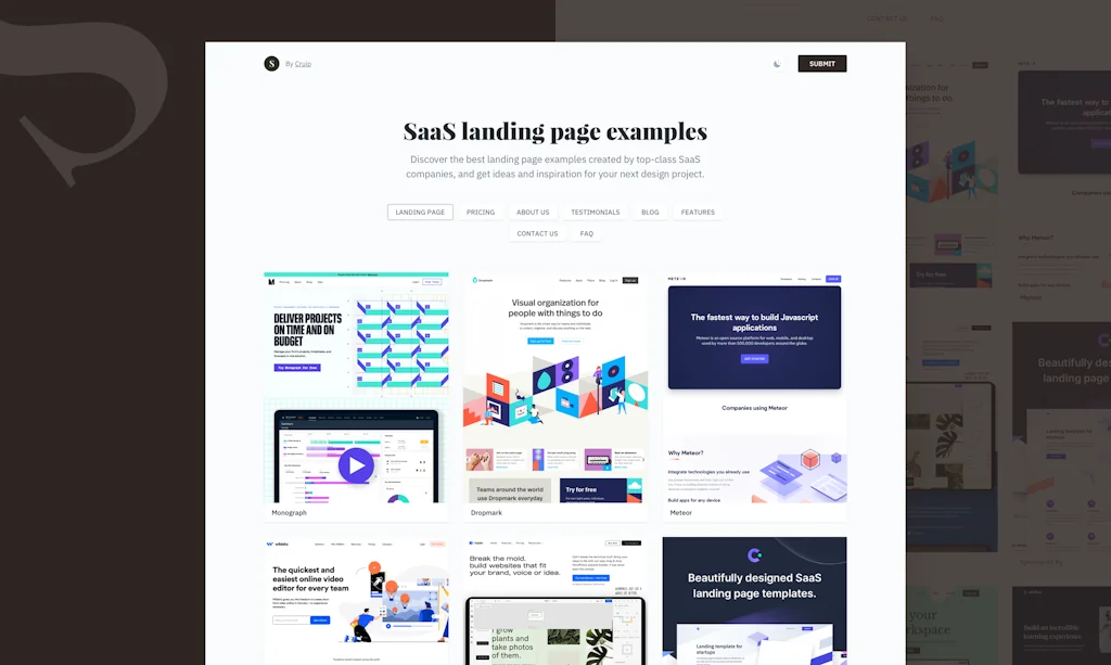 SaaS Landing Page screenshot 1 of 3