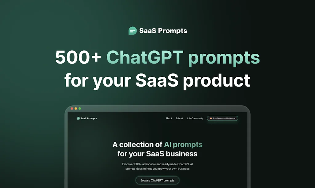 SaaS Prompts screenshot 1 of 5