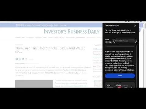 SaberTrade Browser Extension screenshot 1 of 5
