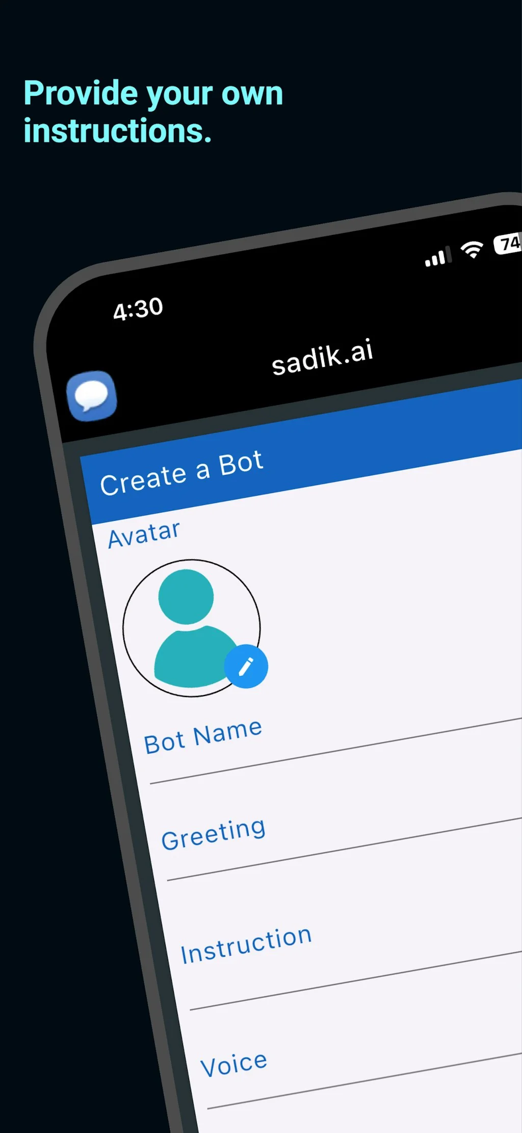 sadik.ai | Create Your Own Character screenshot 4 of 6