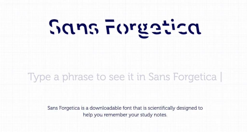 Sans Forgetica screenshot 3 of 3