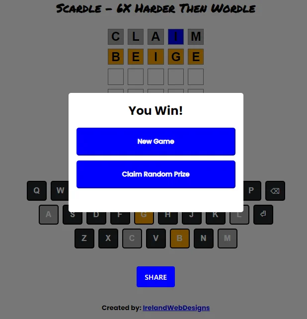 Scardle - Wordle On Steroids screenshot 1 of 2