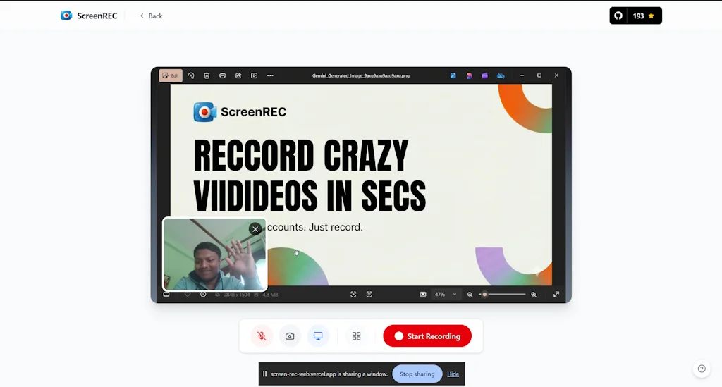 ScreenREC screenshot 1 of 3