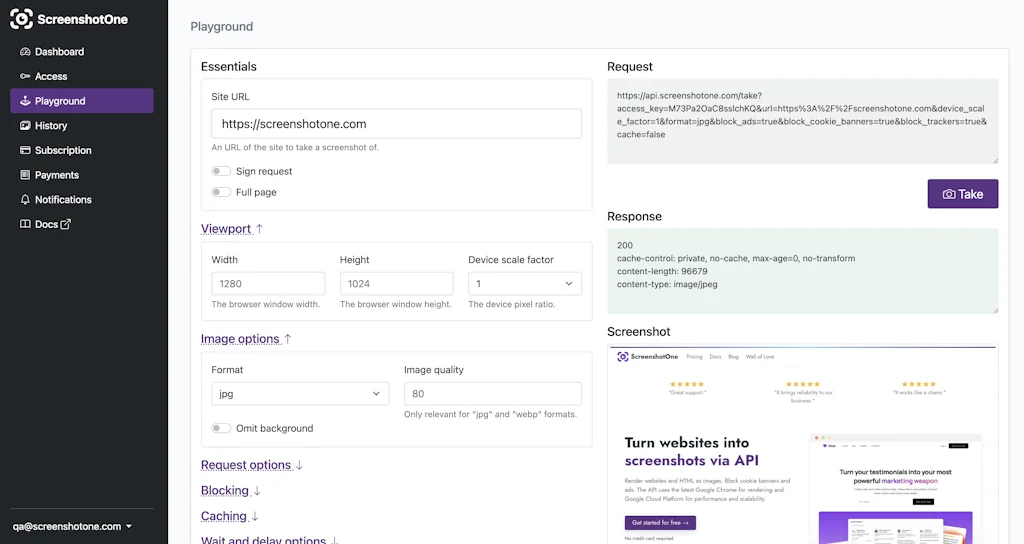 ScreenshotOne screenshot 5 of 5