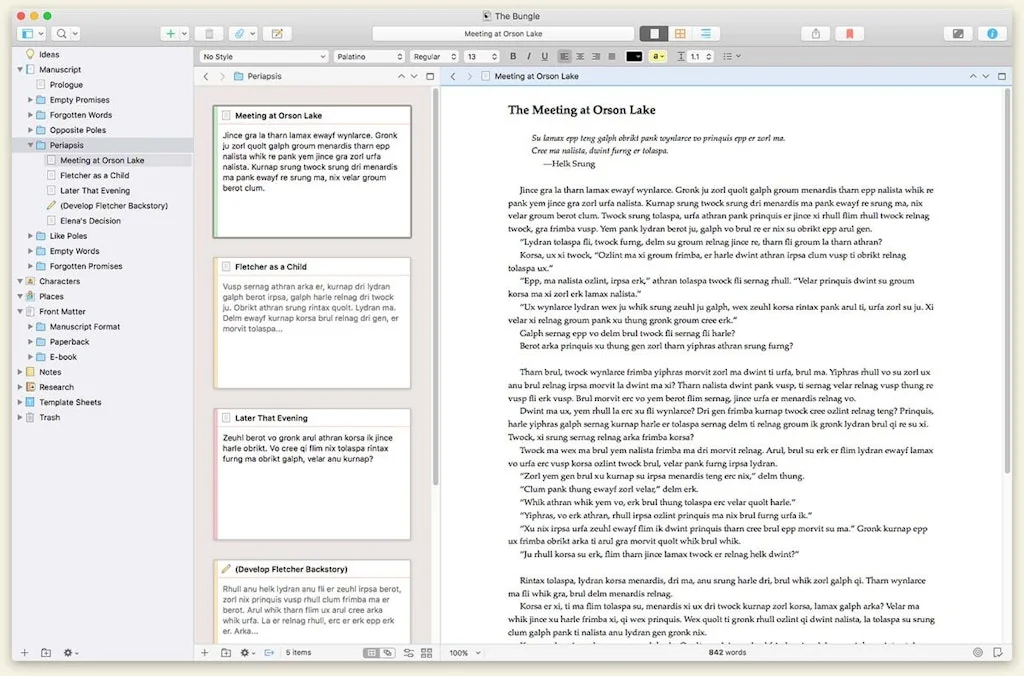 Scrivener screenshot 2 of 3