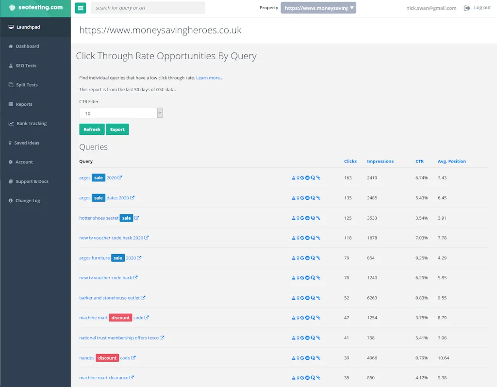 Search Console Data Exporter screenshot 5 of 8