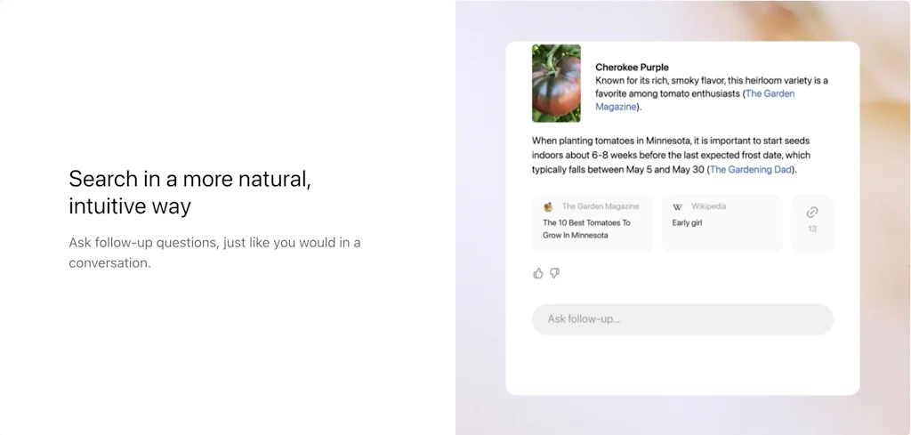 SearchGPT Prototype screenshot 4 of 7