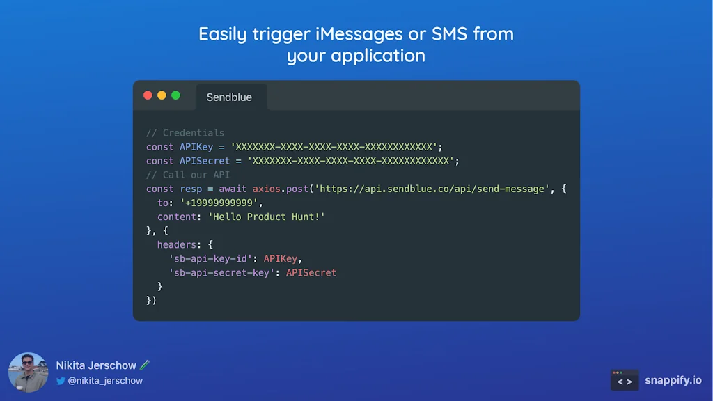 Sendblue screenshot 1 of 3