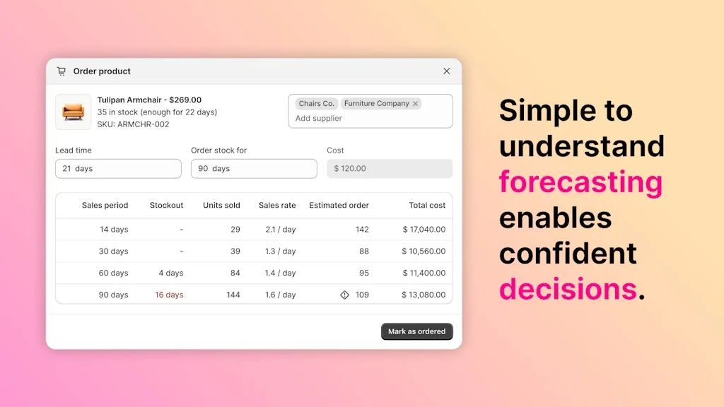 Sensible Inventory Forecasting screenshot 2 of 4