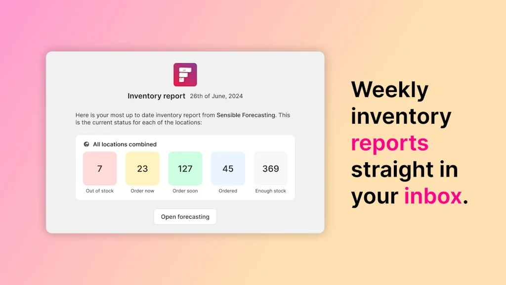 Sensible Inventory Forecasting screenshot 4 of 4