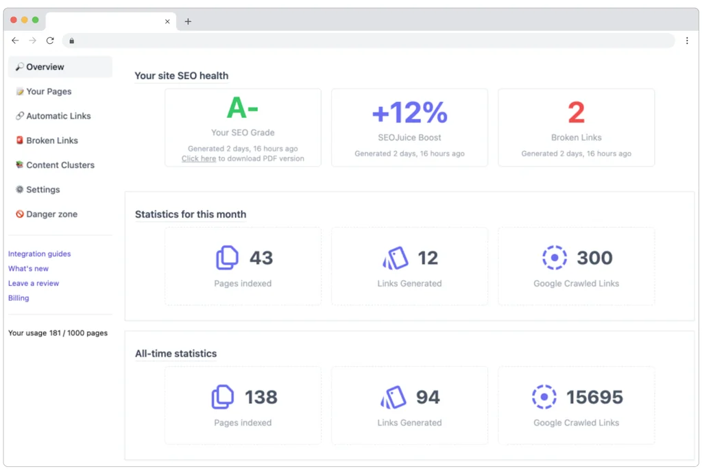 SEOJuice screenshot 3 of 6